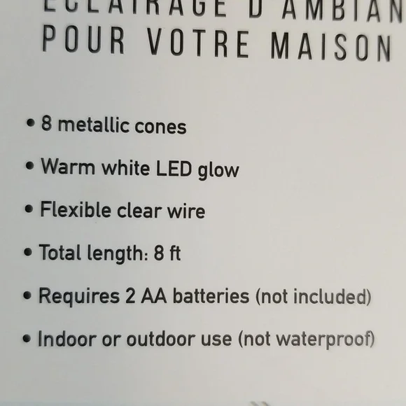 Merkury Metallic Cone String Light - Picture 2 of 3